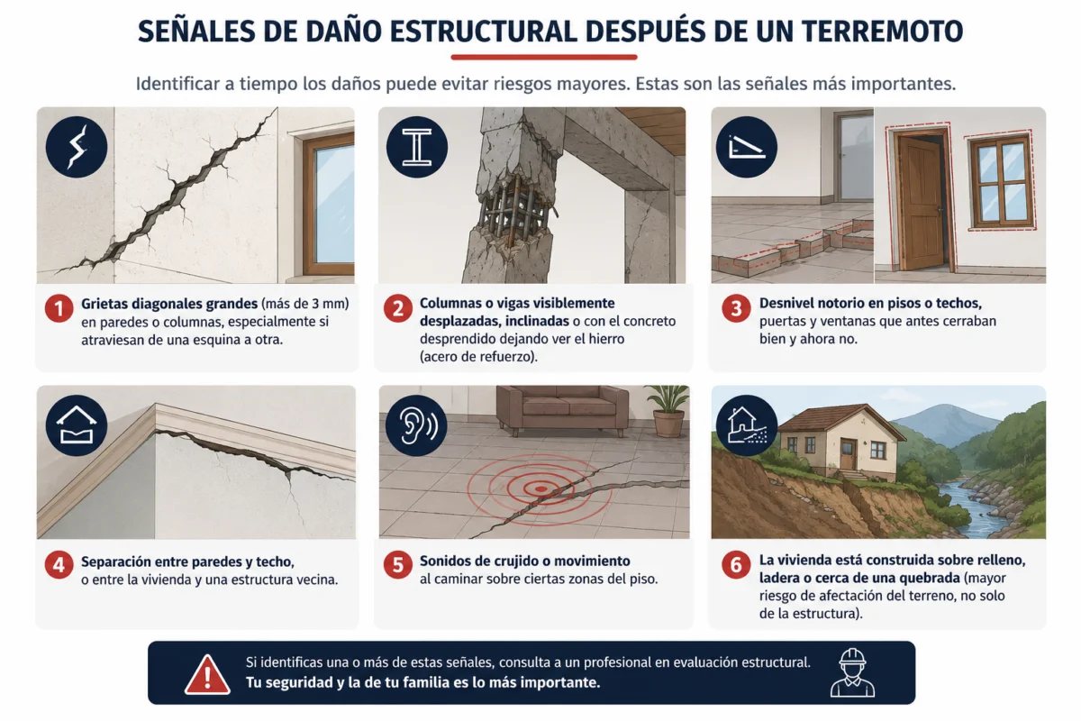 Senales De Dano Estructural Despues De Un Terremoto